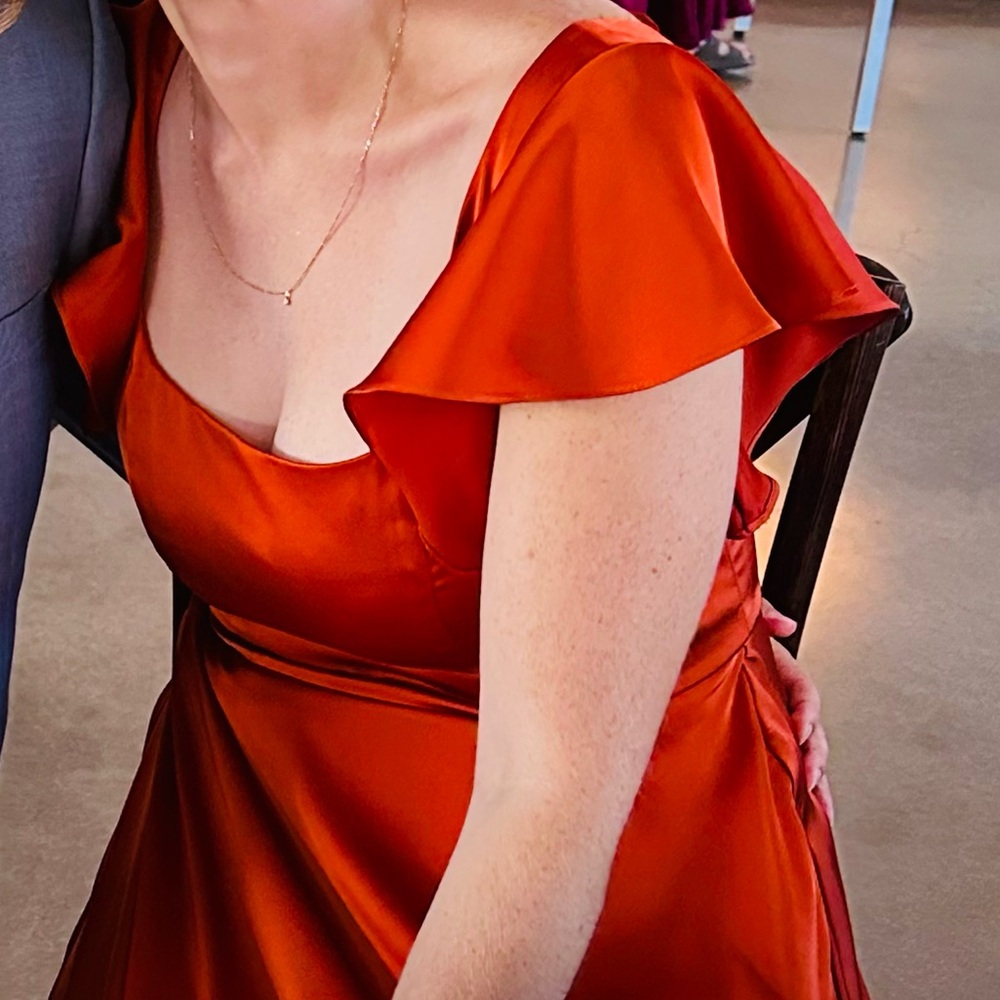 WORN ONCE! Paprika Wedding guest Gown - Picture 3 of 14